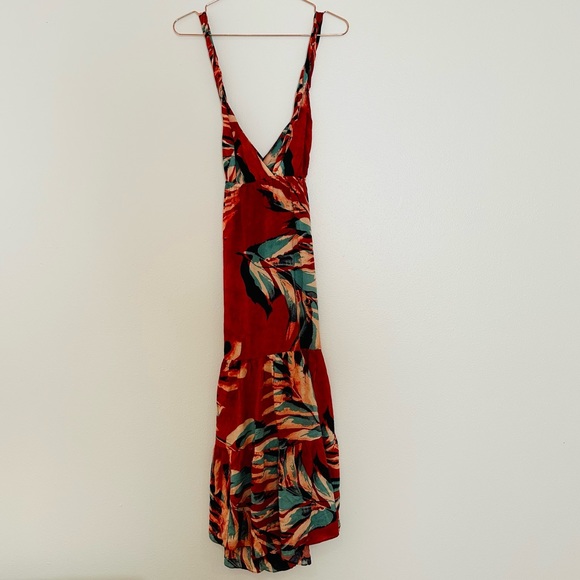 New Anthropologie Open Cross Back Tiered Dress - Picture 6 of 9